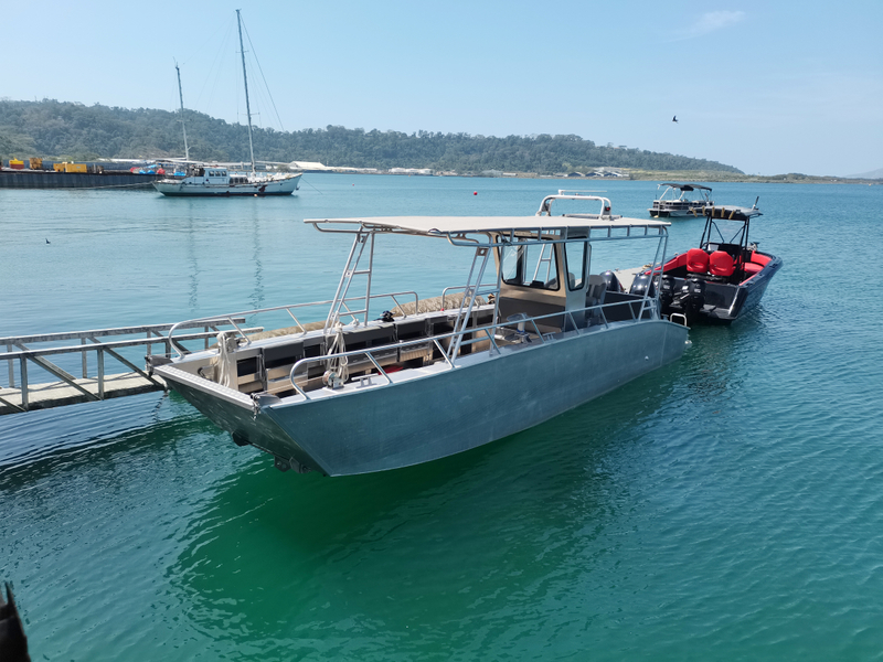 Barco de carga de alumínio para embarcações de desembarque de 26 pés pode transportar 6 toneladas de embarcações de desembarque de alumínio de carga Barco de carga de alumínio para embarcações de desembarque de 7,9 metros para venda