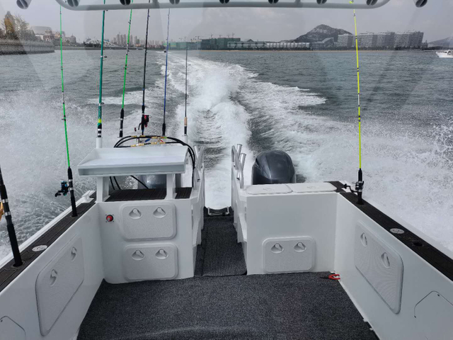 Navio de pesca catamarã de alumínio de desempenho soldado de 7,3 m de construção personalizada para venda Ainda não há comentários