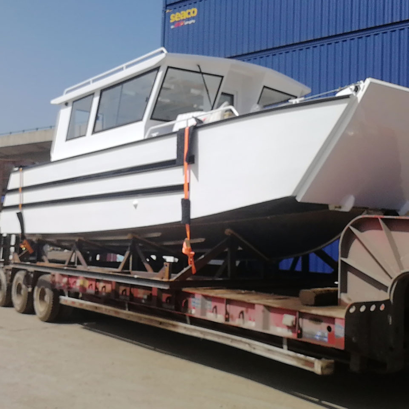 Embarcação de desembarque de 9m Barco de alumínio transportando embarcação de desembarque de balsa de carga de 5 toneladas com cabine para vendas