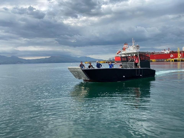 Embarcação de desembarque de alumínio com soldagem completa de 10m em lancha de trabalho