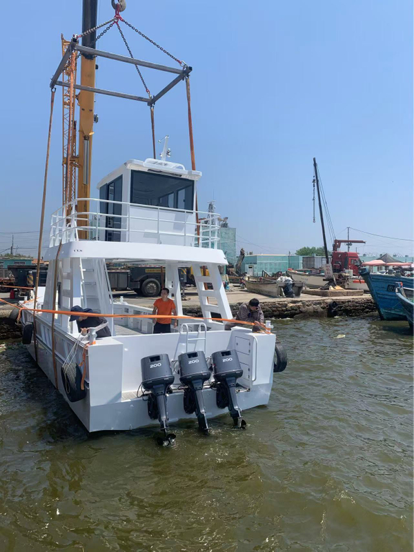 Barcos de alumínio padrão australiano para venda Embarcações de desembarque de água do mar totalmente soldadas de 12m