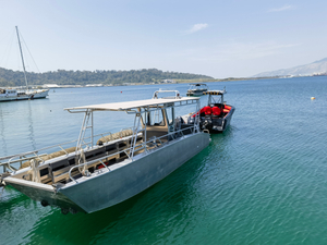 Barco de carga de alumínio para embarcações de desembarque de 26 pés pode transportar 6 toneladas de embarcações de desembarque de alumínio de carga Barco de carga de alumínio para embarcações de desembarque de 7,9 metros para venda