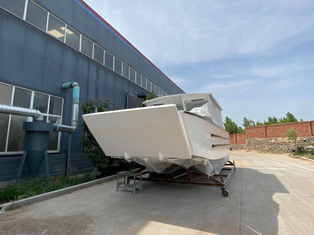 Sea King 9,6 m/32 pés Certificado CE Profundo V Casco Motor De Popa Cabine Esportiva Barco Iate De Alumínio De Pesca com Preço Baixo