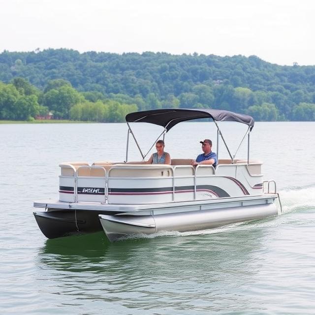 Com que rapidez um barco pontão pode ir?