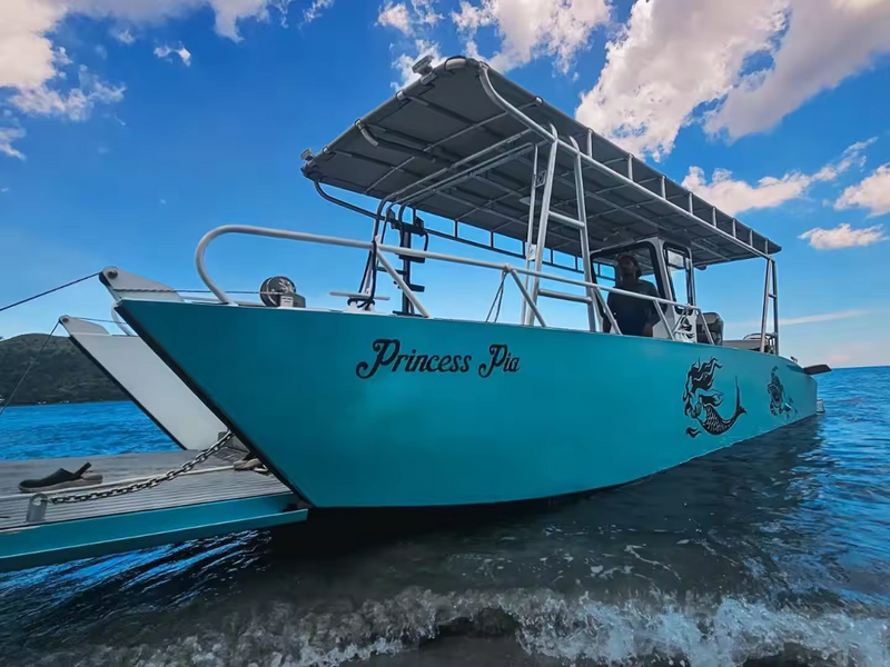 Barco de alumínio para desembarque, console de 9m, transportando barco de carga de 5 toneladas, embarcação de desembarque com console para vendas